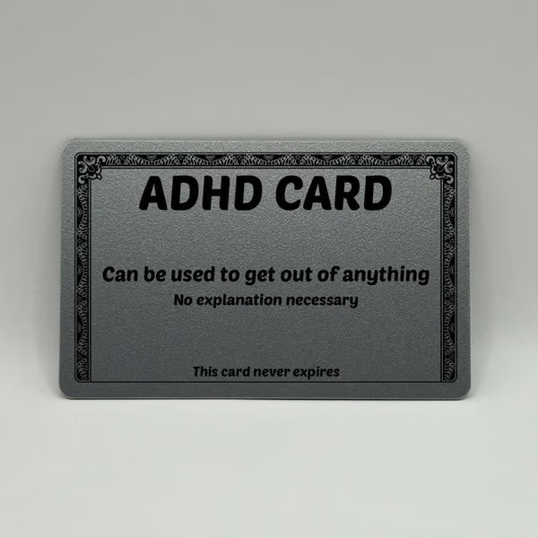 Funny Autism Excuse Card