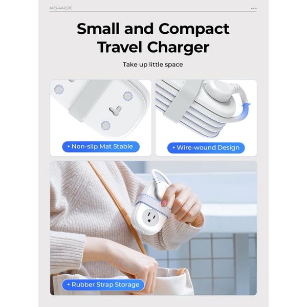 7 in 1 Power Strip, ORICO 4 Outlets 2 USB Ports